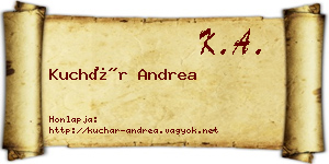 Kuchár Andrea névjegykártya