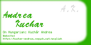 andrea kuchar business card
