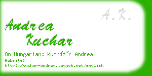 andrea kuchar business card